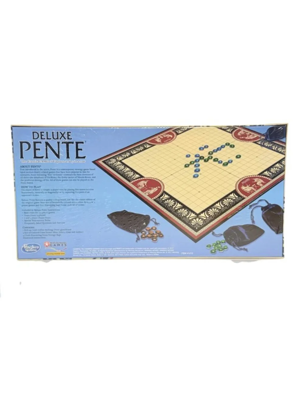 Deluxe Pente Board Game 2017 Sealed Glass Stones Strategy 5-in-a-Row
